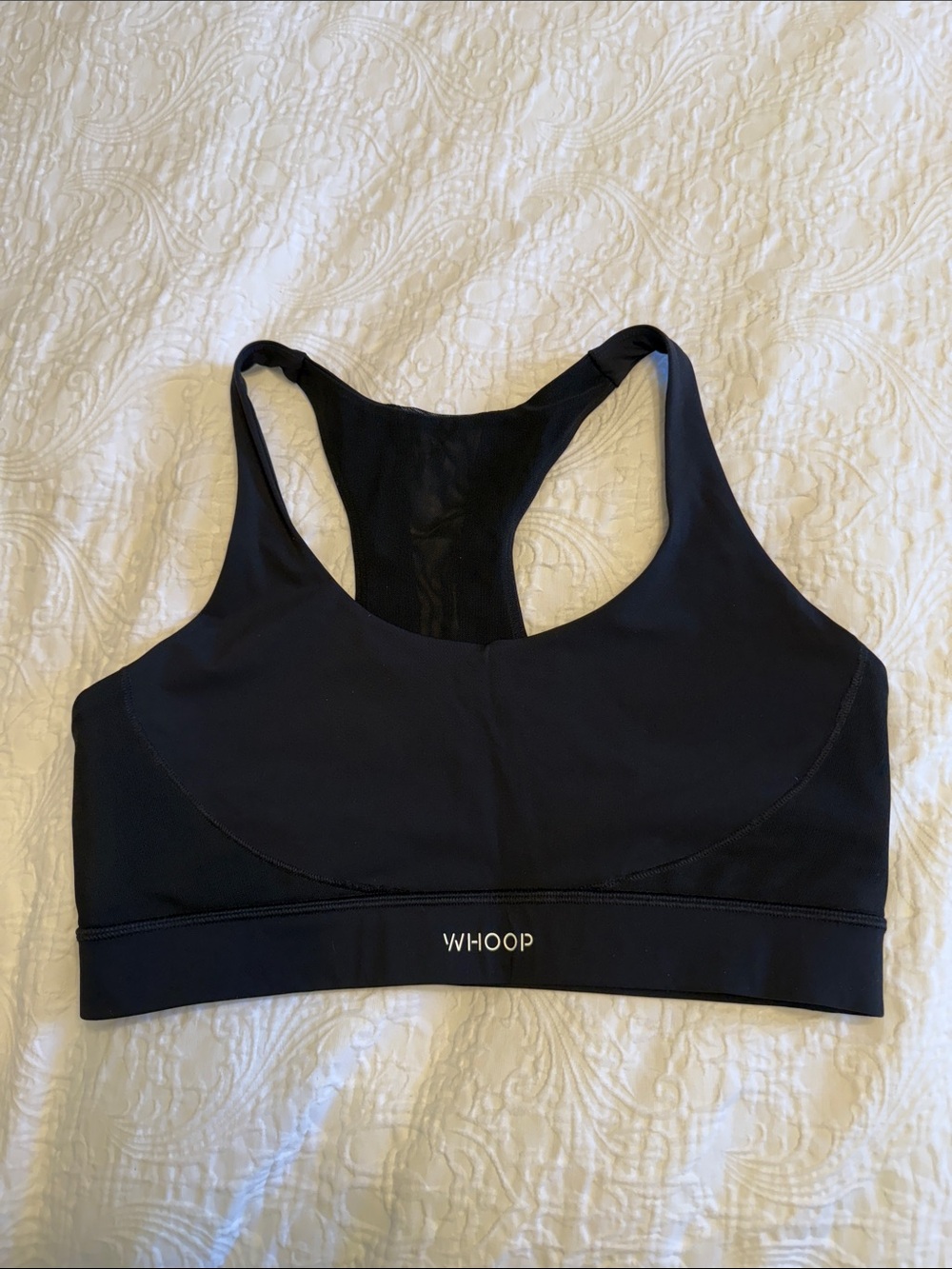 WHOOP Black Racerback Support Sports Bra